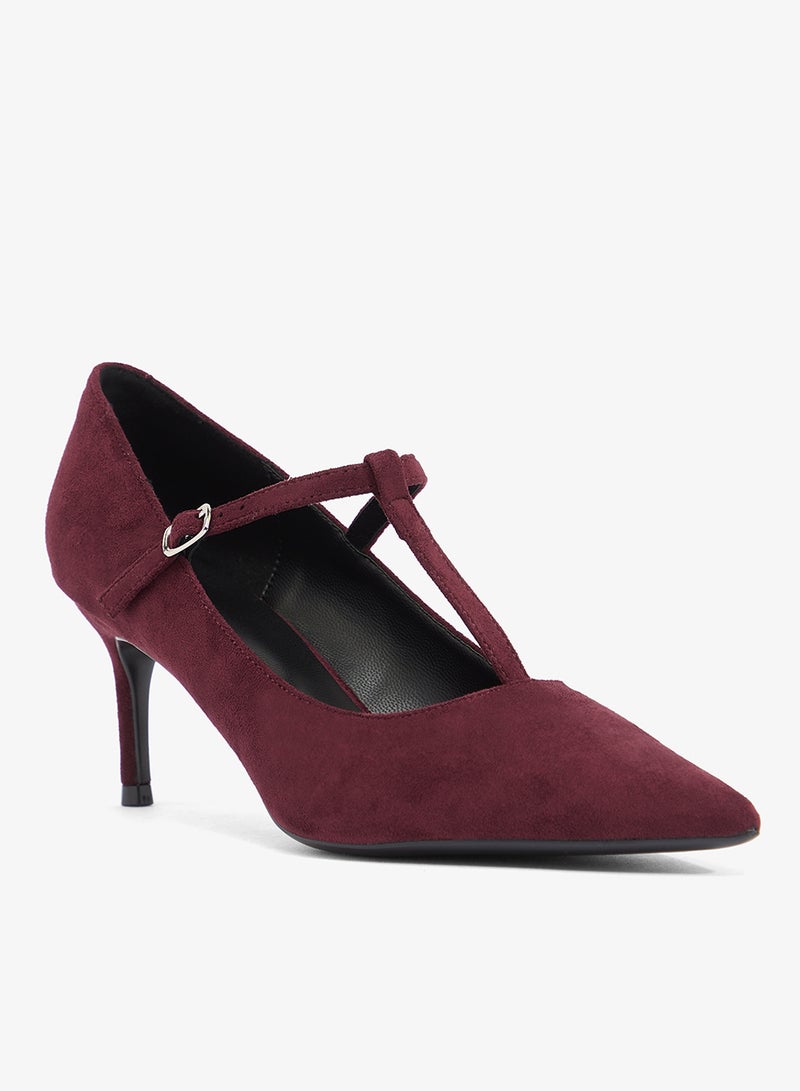 ELLA Classic Mid Heel Pumps With Buckle Strap - Image 2